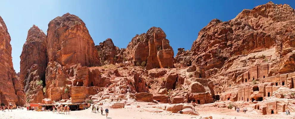 The famous archaeological site Petra, Jordan