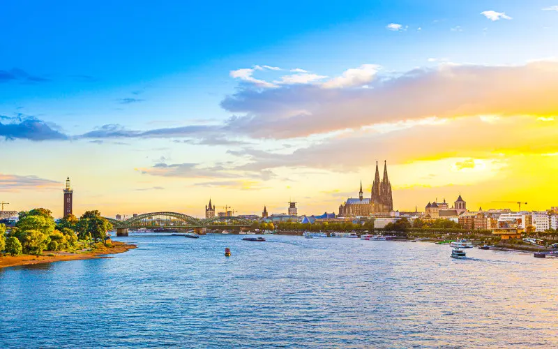 A view of the Rhine at sunset - solo holiday deals
