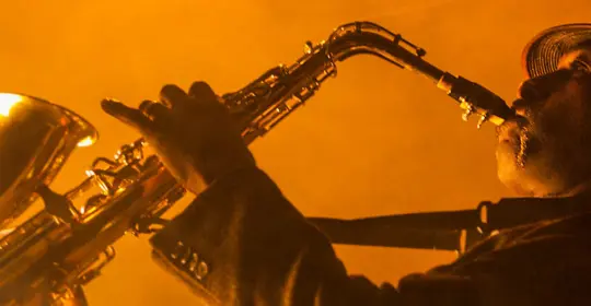 musician playing saxophone 
