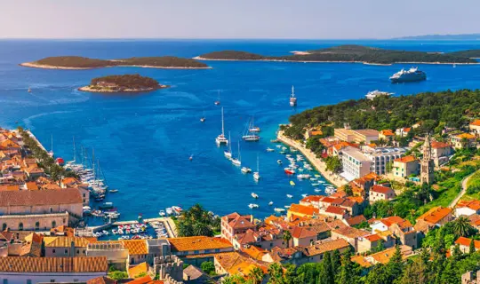 A bird's-eye view of the sunny coast - Croatian islands